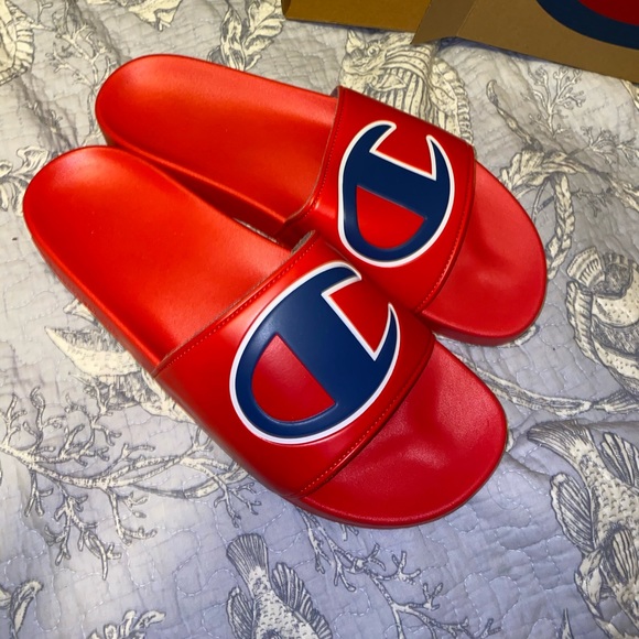 red champion slides men